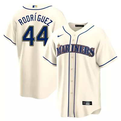 Seattle Mariners Julio Rodriguez Cream Nike Jersey Size Xl Stock #215382 • $129