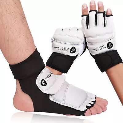 Taekwondo Protectors Training Match Hands Feet Guard Gloves Foot Hand Gear XS-2X • $12.99