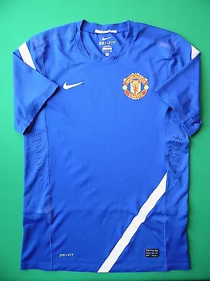 Manchester United Jersey Training Player Issue S Shirt Mens Blue Nike Ig93 • $41.64