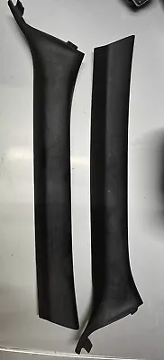 🥇01-06 Bmw E46 Convertible Set Of 2 Front A Pillar Trim Cover Panel Black Oem • $85.98