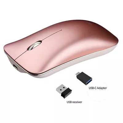 Rechargeable Wireless Mouseinphic Mute Silent Click Mini Noiseless Optical Mice • £9.99