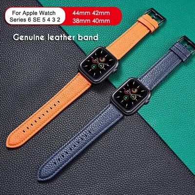 $1.99 • Buy 40/44mm Genuine Leather Apple Watch Band For IWatch Series SE 6 5 4 3 2 1 38/42