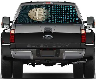 Bitcoin Cryptocurrency Rear Window Decal Graphic Sticker Car Truck SUV Van FS • $62.81