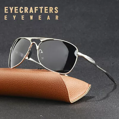 Polarized Aviator Sunglasses Mens Wrap Around Wire Metal Frame Pilot Glasses • $13.99