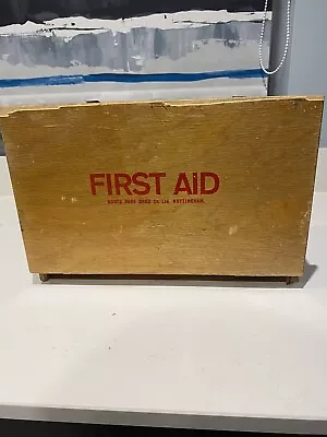 Wooden First Aid Box Boots Vintage First Aid Box • £10