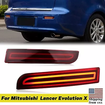 Bumper Reflector Tail Brake Rear Fog Lights For Mitsubishi Lancer Evolution • $31.39