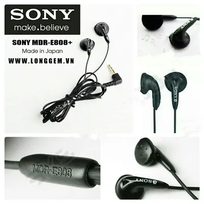 £5.99 • Buy Sony MDR-E808 Headphones Stereo Deep Bass 3.5mm For MP3 Free Pouch UK