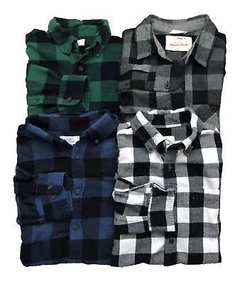 Lot Of 4 Men’s Size Small Checked Long Sleeve Flannel Shirts • $27.98