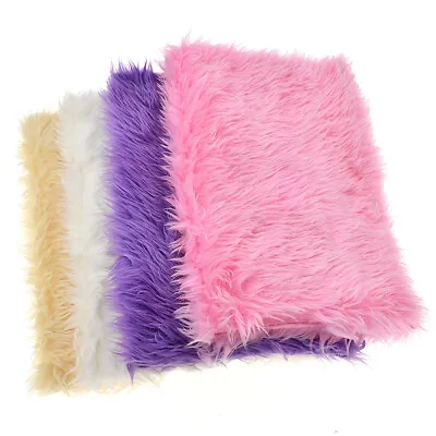 $3.56 • Buy Faux Fox Fur Polyester Fabric Plush Soft Sheet DIY Clothing Sewing Apparel Craft