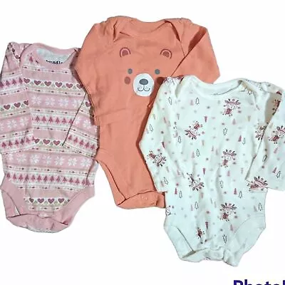 Baby Girl Long Sleeve Bodysuits 0-3 Months • $12
