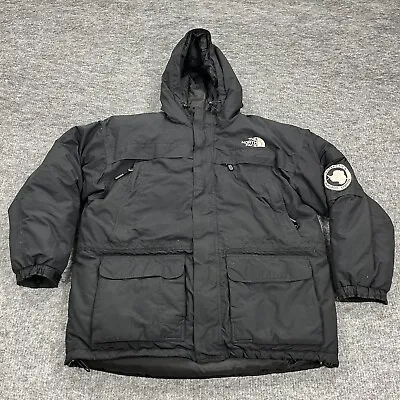 The North Face Parka Mens 2XL Black Down Antarctica McMurdo Station Jacket Coat • $264.88