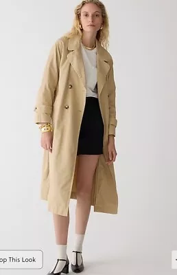 Jcrew Relaxed Heritage Trench Coat In Chino Sz XS BT324 • $125