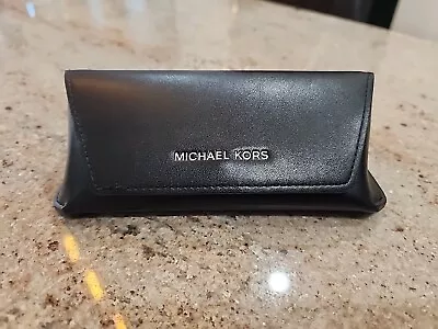 New MICHAEL KORS Black Leather Semi-hard Glasses Case • $11