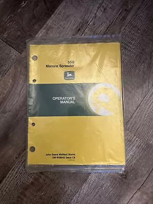 Vintage John Deere 350 Manure Spreader Operator's Manual OM-W38942 • $18.95