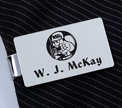 WJ McKay Vintage Business Card Tie Clip Bar Advertising Promotional Collectible • $12.50