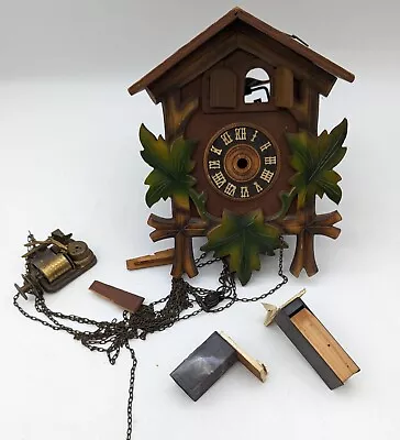 Vtg Cuckuoo Clock For Parts Or Repair G Mangem Movement Reuge Music Box • $29.99