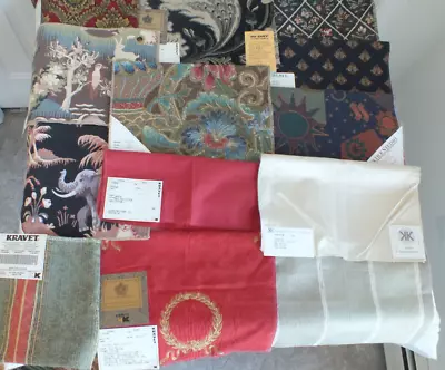 32 Upholstery Drapery KRAVET Etc. 13 X18  Samples Fabric 4 Lbs Velvet Tapestry+ • £37.60