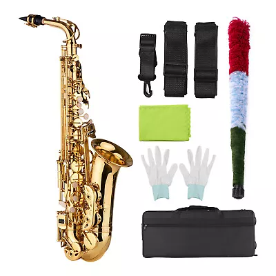 AS100 Eb Alto Saxophone Brass Lacquered Alto Sax Wind Instrument Sets AU 3 • $303.94