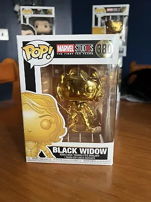 Funko Pop! Vinyl: Marvel - Black Widow Gold  #380 Marvel The First Ten Years • £6.99