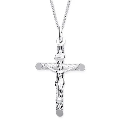 Sterling Silver Crucifix Pendant ~ 925 Silver Cross ~ Choice Of Chain / Necklace • £14.95