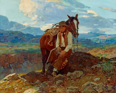 An Idle Dreamer 1938 By Frank Tenney Johnson Western Giclee Print + Ships Free • $53.10