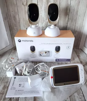 Motorola VM85 5.0  Wi-Fi Motorized Video Baby Monitor Two Camera Set • $155.99