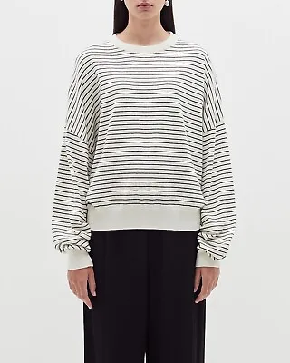 Bassike - Stripe Cotton Merino Everyday Knit - Size 2 • $100