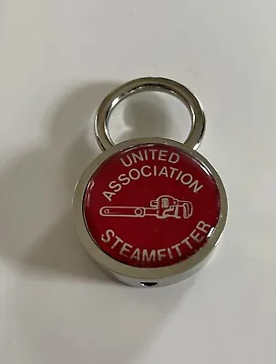 United Steamfitters Keychain Solid Brass Chrome Plated Gift Boxed Key Chain • $26.99