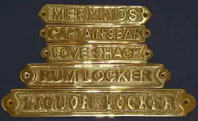 New Polished Brass Wall Plaques Signs (BRASS SCREWS INCLUDED) • $15.70