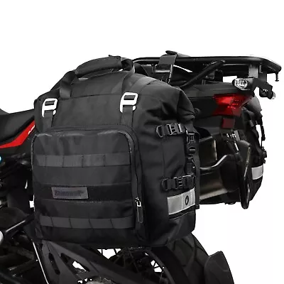 Rhinowalk Motorcycle Side Pannier Bag Waterproof Quick Release Saddle Bag Black • $73.90