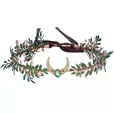 Handmade Fairy Flower Crown Moon Elf Headband Woodland Leaf Circlet Elven For... • $11.99