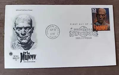 Movie Monster The Mummy 1997 Actor Boris Karloff Pcs  Cachet Fdc Unaddr • $1.70