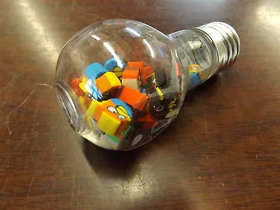 2x Mini Novelty 3D Light Bulbs With 30+ Mini Erasers Inside UK Seller Free P&P • £5.95