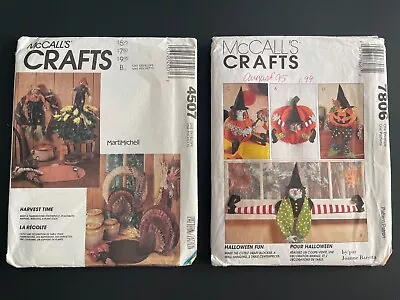 McCall's Halloween Thanksgiving FALL Wall Hanging Centerpieces Mats Napkins • $7.95