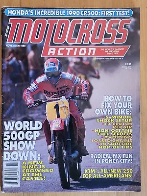 Motocross Action November 1989 Vintage Magazine MX '90 CR500 KTM 250 500GP • $12.98