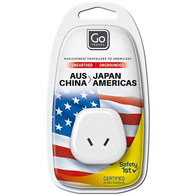 $10 • Buy Go Travel 2 Pin Plug Wall Power Outlet Socket AUS/NZ/CHINA To USA/JAPAN Adapter
