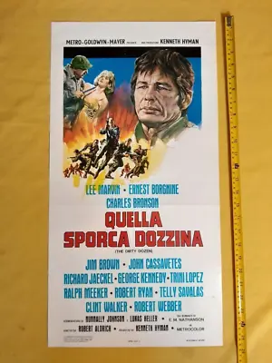 1967 THE DIRTY DOZEN Cassavetes Borgnine  Bronson Italian Movie Poster T3-13 • $79.90