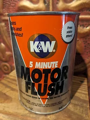 Original K&W 5 Minute Motor Flush 1 Quart All Metal Can • $17.88