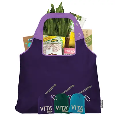 ChicoBag Vita RePETe Reusable Tote Bag With Carabiner Compact Reusable Shopping • $14.50