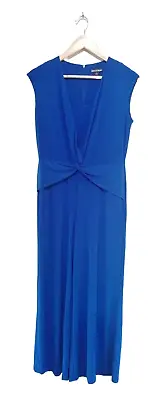 New Nina Leonard QVC Twist Waist Sleeveless Wide-leg Palazzo Jumpsuit Blue S • £15