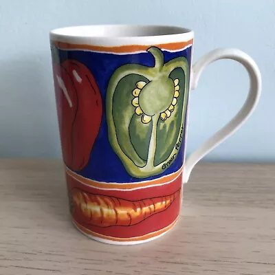 Dunoon Legumes By Jane Brookshaw Mug Vegetables Peppers Chillies Carrot Peas • £9.99