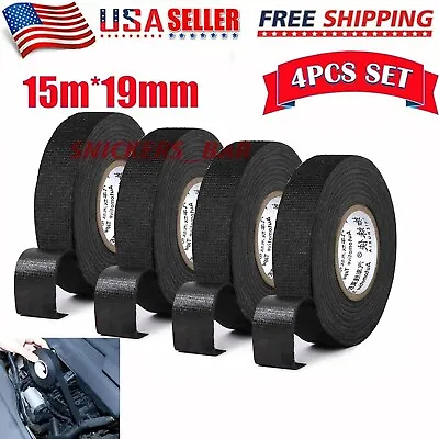 4 Rolls Cloth Tape Wire Electrical Wiring Harness Car Auto Suv Truck 19mm*15m • $8.19