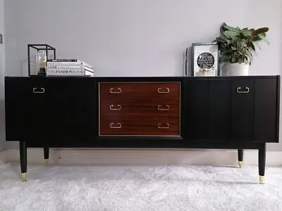 G Plan Sideboard In Black Gold & Walnut • £850