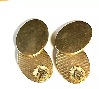 Vintage Masonic Goldplated Cufflinks S&S • $15.99