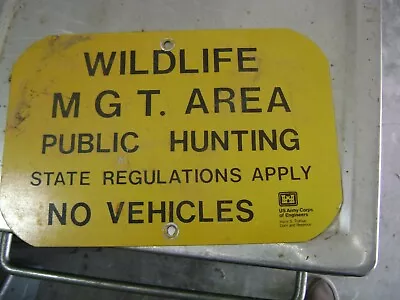 Vintage Missouri Wildlife Management Area Metal Sign   • $50
