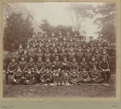 Oxford England Soldiers W Drums Military Academy Music Band Antique Music Photo • $40