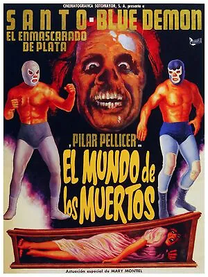 Decoration Poster.Home Interior Decor.Santo Wrestling Blue Demon.Mexican.11145 • $19