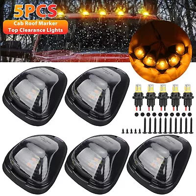 5Pcs Smoke LED Cab Roof Lights Marker Amber For Ford F-250 F-350 F450 Super Duty • $21.48