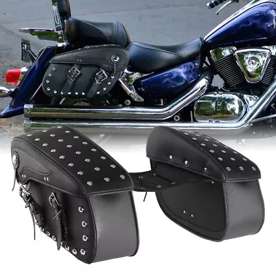 Saddle Bags Side Luggage For Yamaha V-Star XVS 650 950 1100 1300 XV 1600 1700 • $119.59