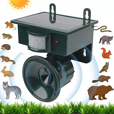 Solar Ultrasonic PIR Motion Repeller Animal Pest Controller Scarer Deterrent • $18.99